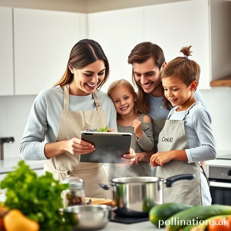 Family cooking together with CookAI