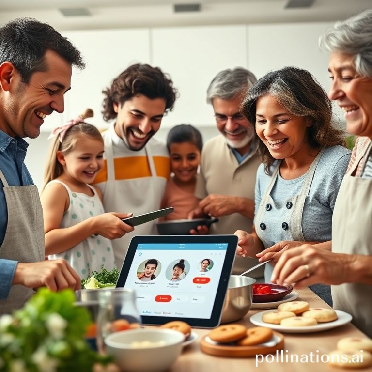Family cooking together