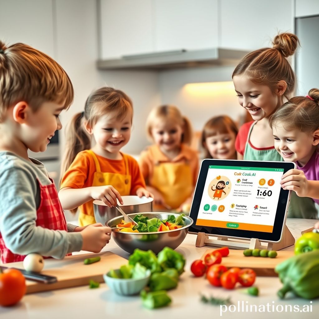 Kids cooking with CookAI