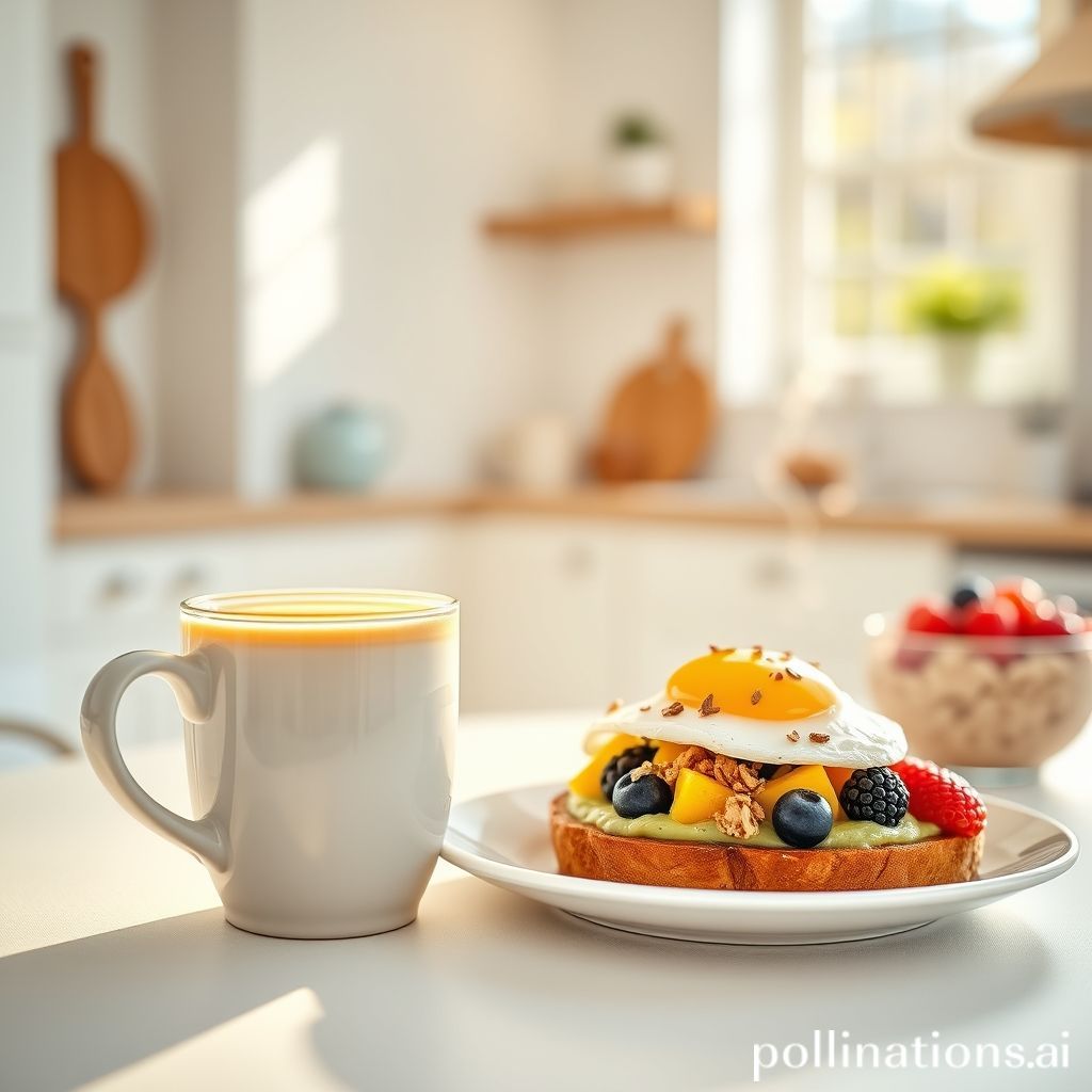 Morning coffee and breakfast